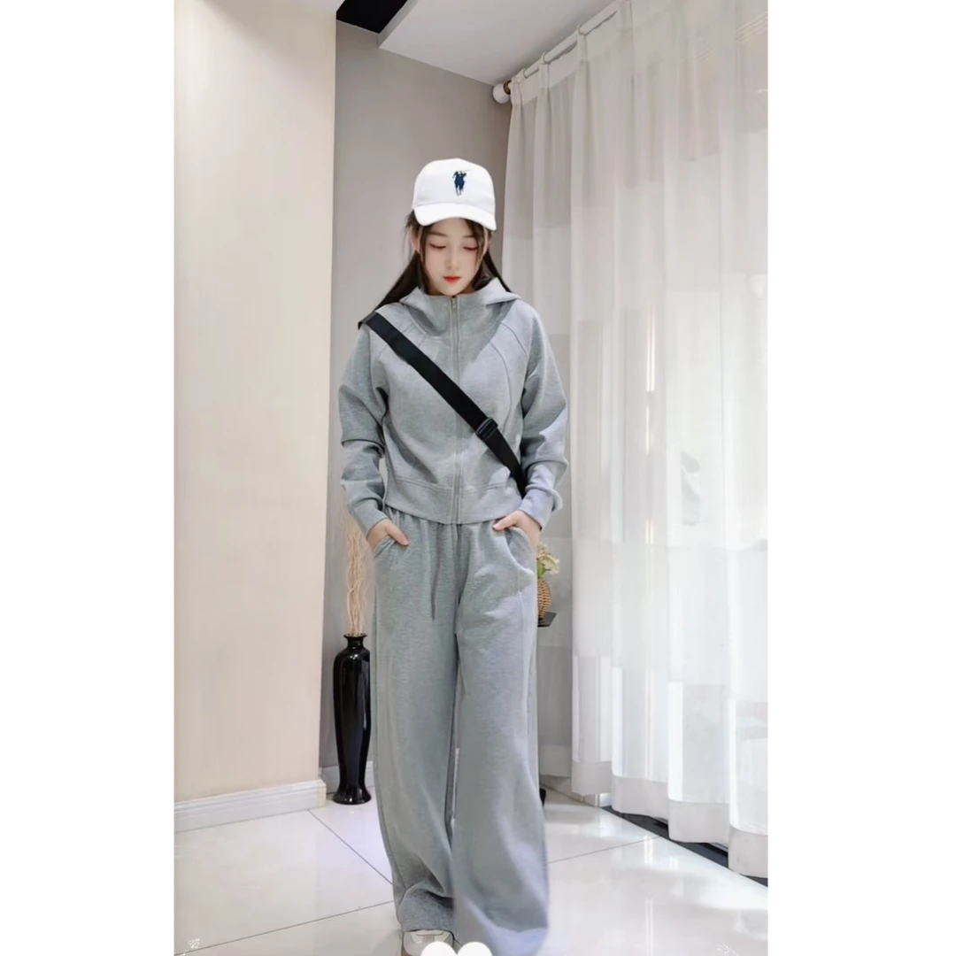 极简风休闲风时尚套装阔腿百搭束脚休闲裤宽松