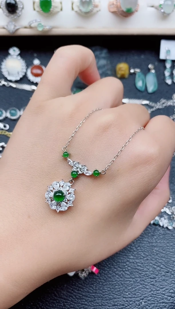 【闪购商品】翡翠戒指银S925镶嵌1111