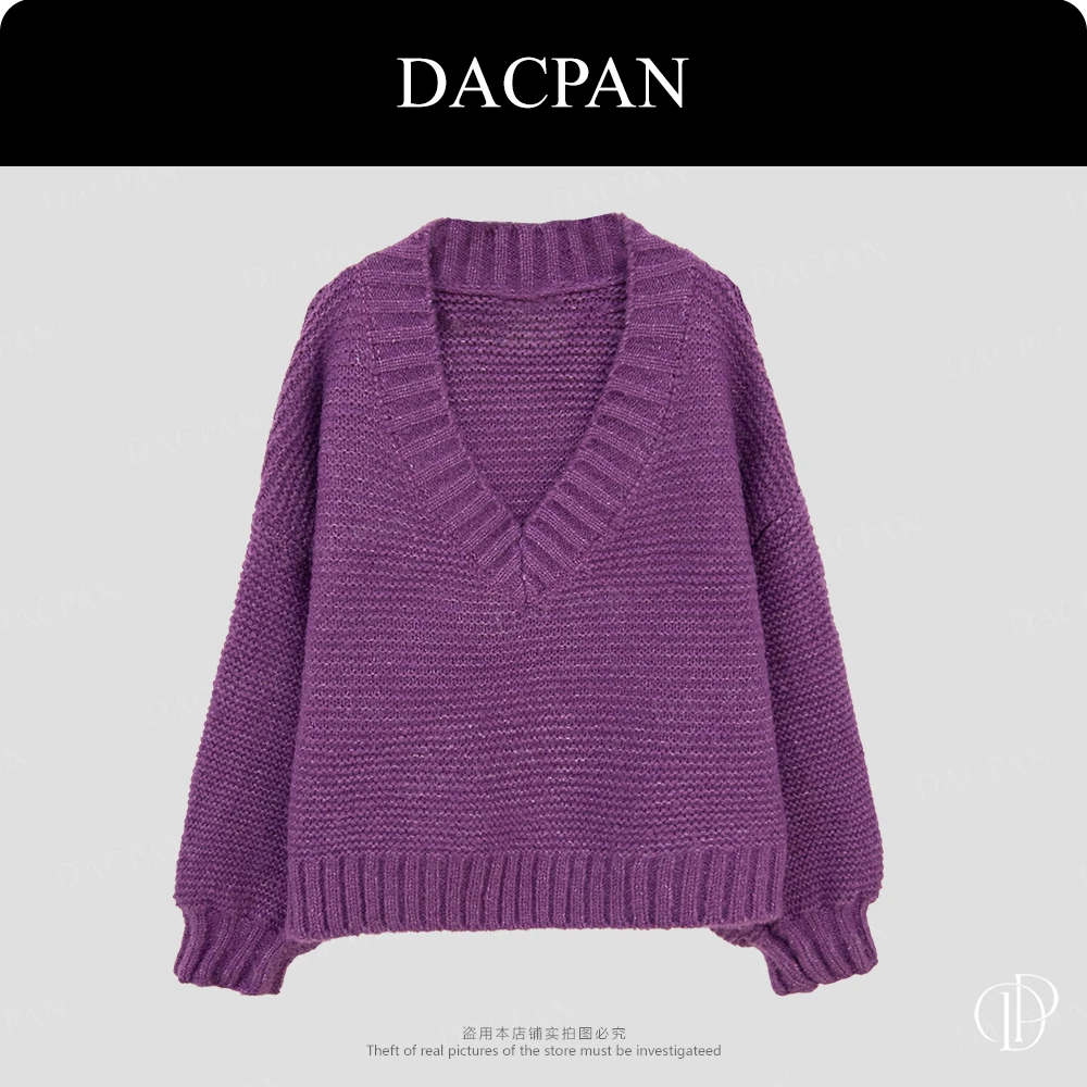 DACPAN-“糖果毛衣”韩系V领手工彩色毛衣 2025/盼·PP 1835