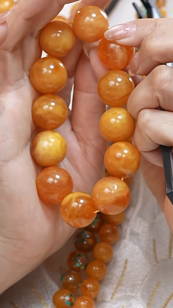 蜜蜡颈饰未镶嵌8199天然蜜蜡珠宝奇石全部保真