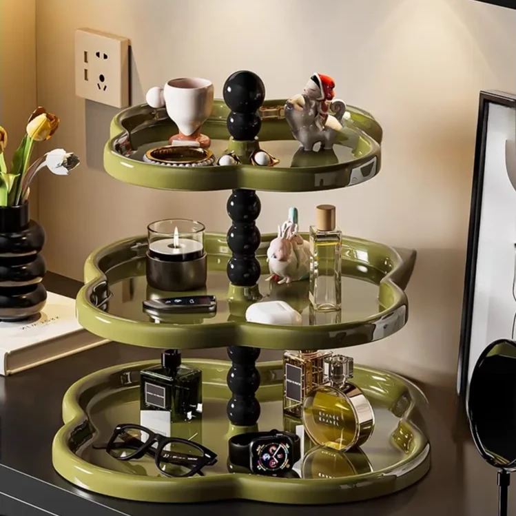 优勤中古风玄关钥匙收纳摆件入户进门托盘卧室客厅轻奢高级储物架