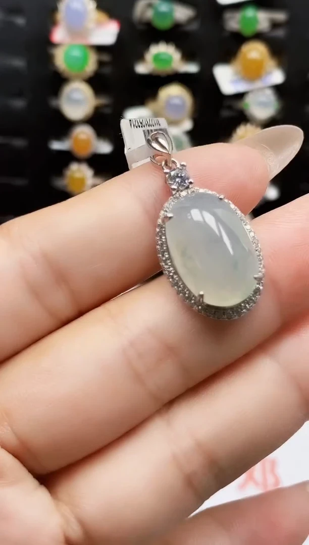 银S925镶嵌戒指翡翠0668