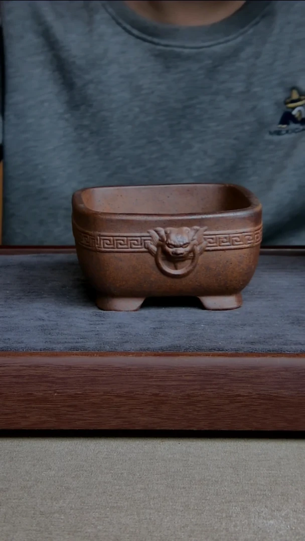 【闪购商品】紫砂花盆12.5*6内径紫砂花盆