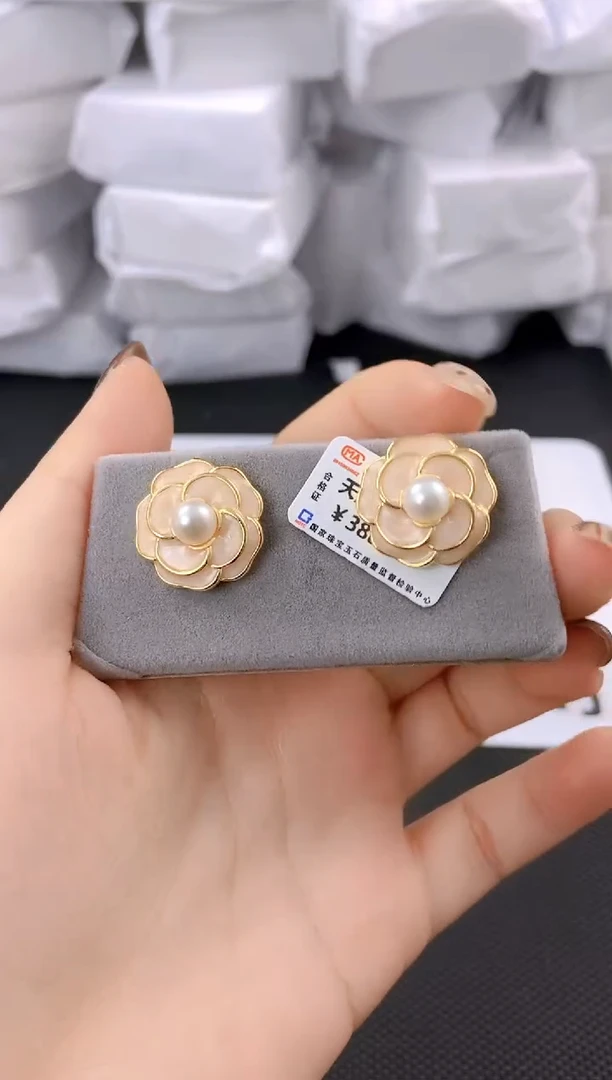 未镶嵌耳饰淡水珍珠ed1062