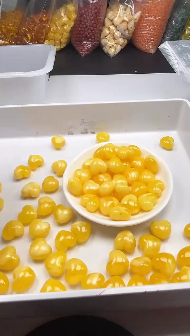 蜜蜡颈饰未镶嵌w3088蜜蜡爱心*2颗
