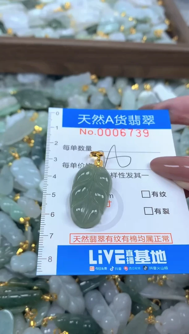 颈饰未镶嵌翡翠净货挂件-6739