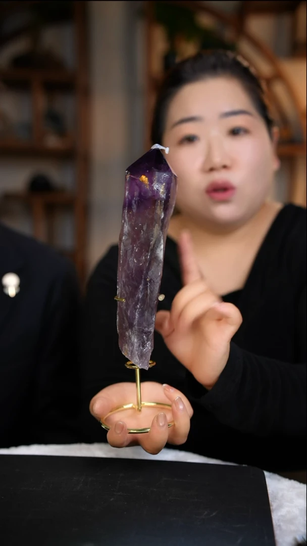 未镶嵌珠宝半成品水晶紫晶权杖D338