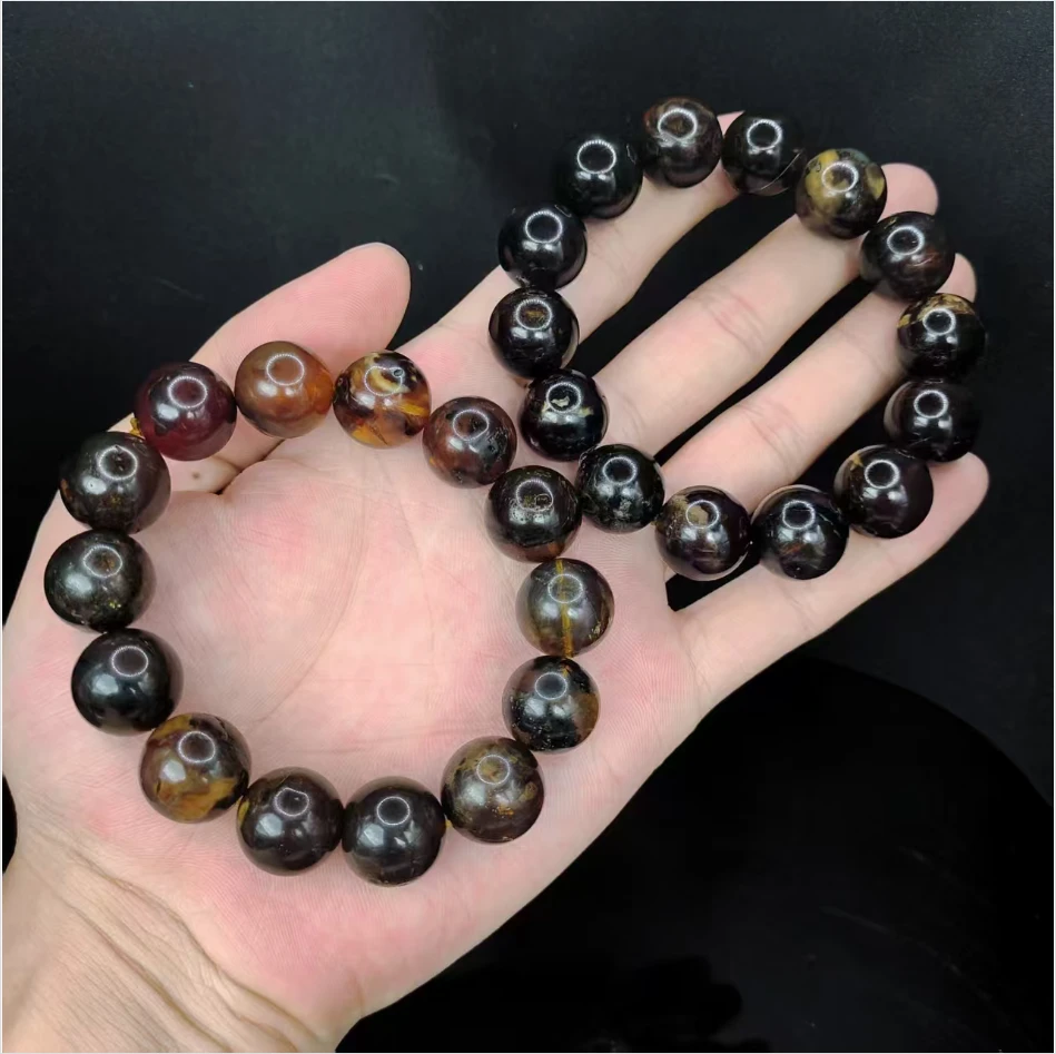 【老三珠宝】翁珀琥珀单圈手串GS【多样性发其一】约14mm+