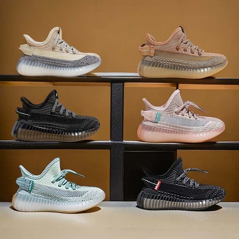 迪士尼儿童鞋网面男童飞织椰子鞋春秋2025新款女童运动鞋跑步鞋子