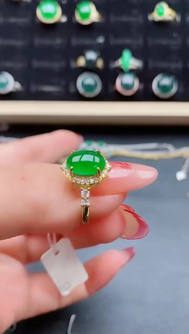 【闪购商品】翡翠戒指银S925镶嵌321321