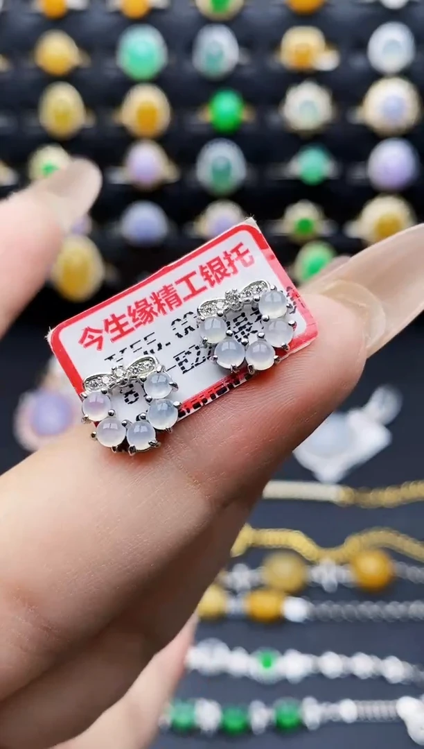 银S925镶嵌戒指翡翠5386