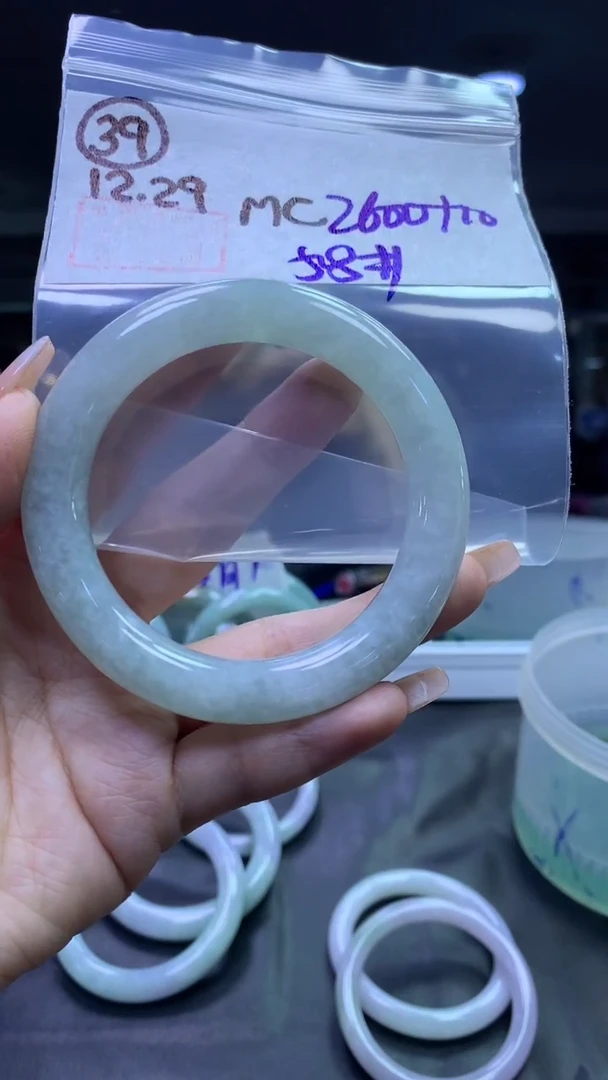 未镶嵌定制翡翠39圆条58+2600元+拍一发一