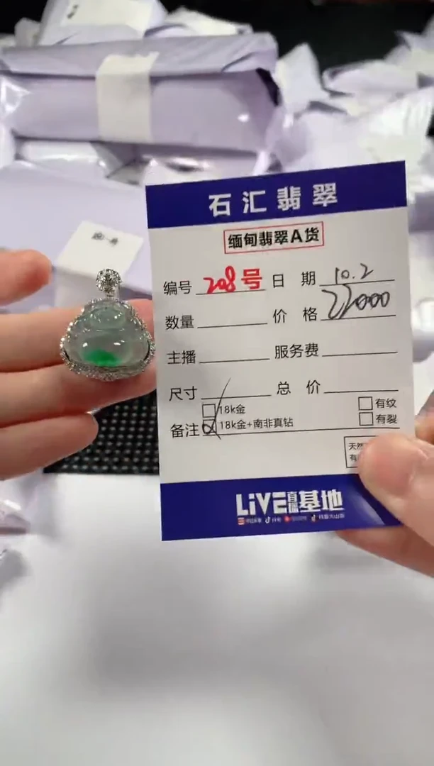 颈饰18K金镶嵌翡翠1