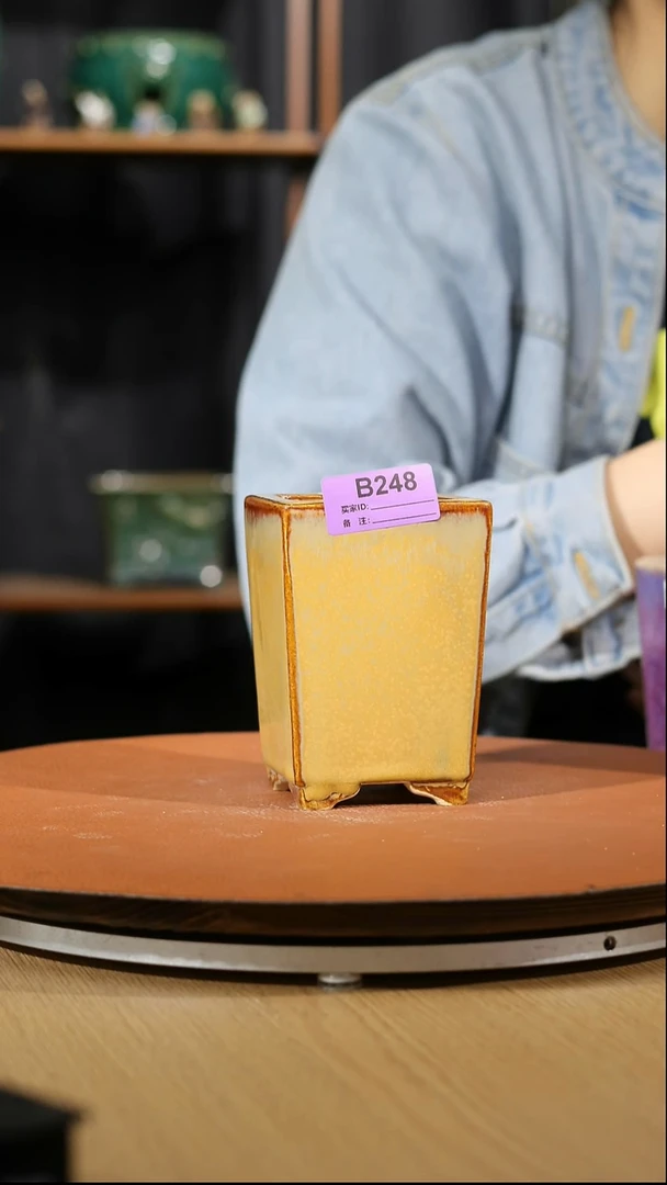 【石湾花盆】4寸悬崖盆248