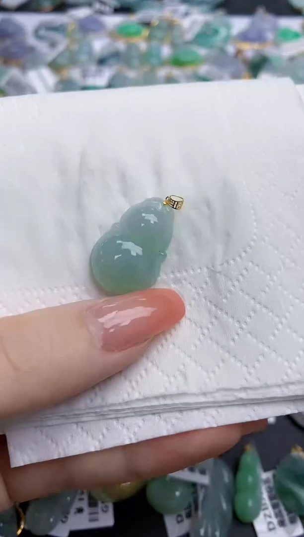 【闪购商品】翡翠颈饰18K金镶嵌天然缅甸翡翠A货