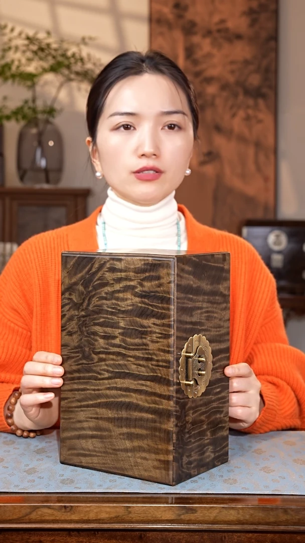 乌木类家具金丝楠阴沉木 满水波首饰盒