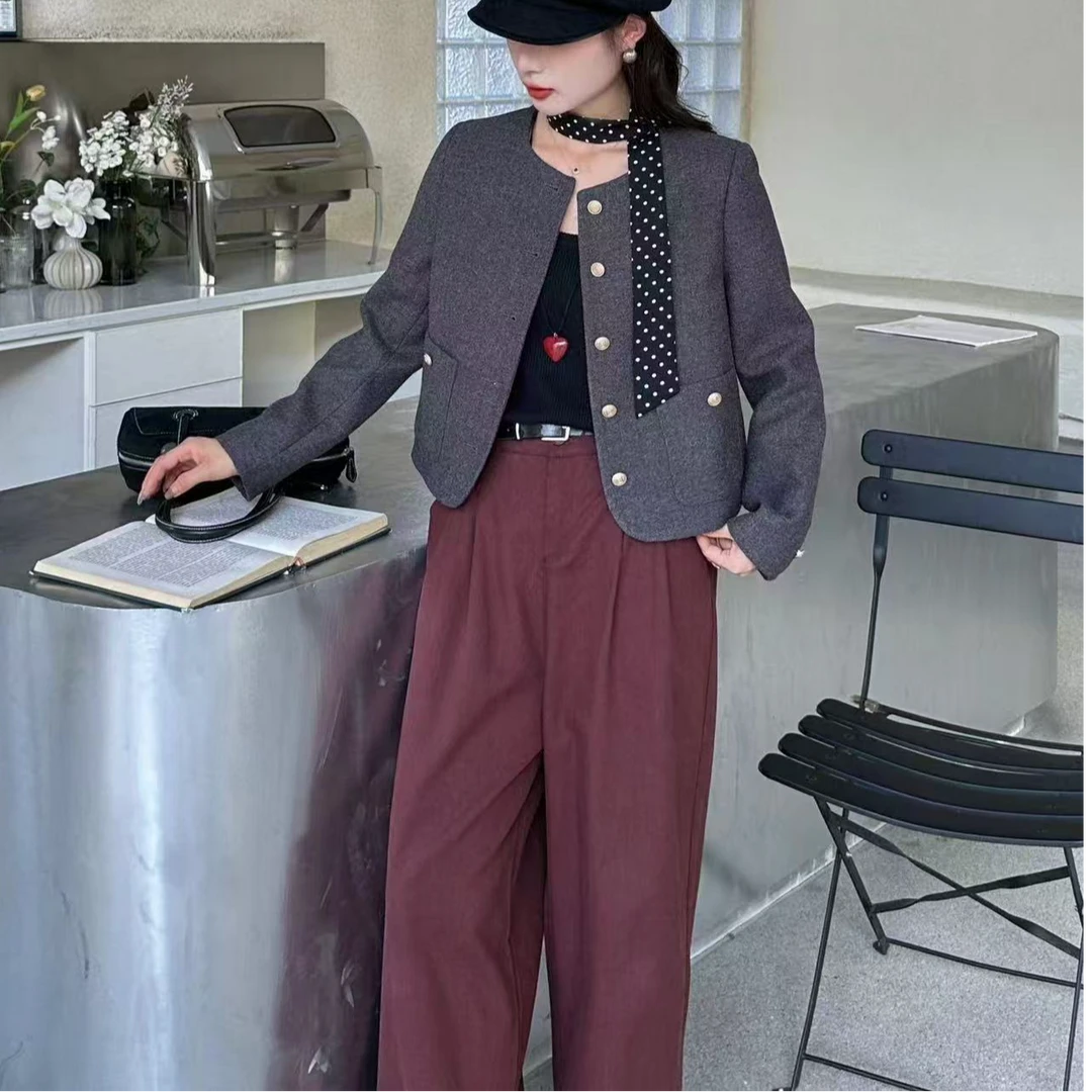 【特价-占单者限购】Q2326欧货站圆领小香风外套高级感气质显瘦6811