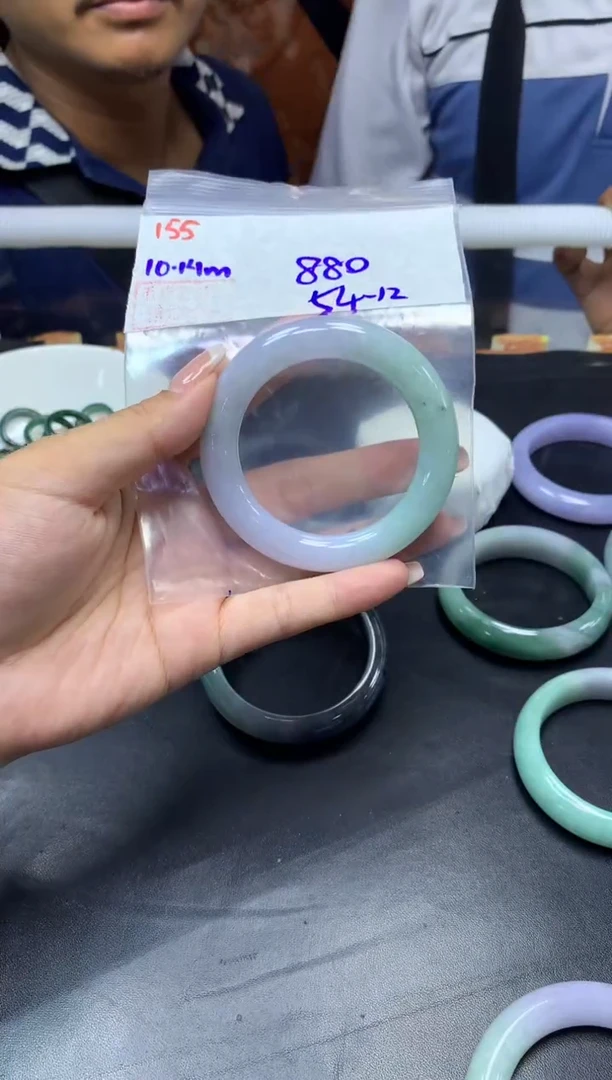 未镶嵌定制翡翠155手镯54+880元+拍一发一