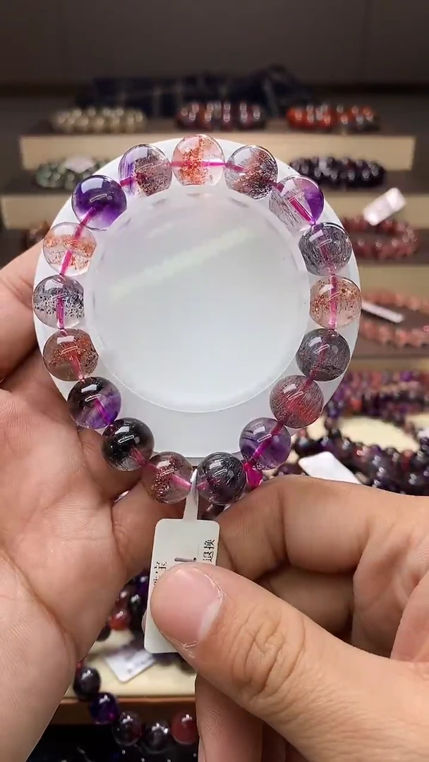 【闪购商品】水晶手链未镶嵌黑加仑超七单圈12m+