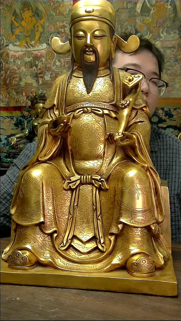 造像铜像铜造像铜像文财神