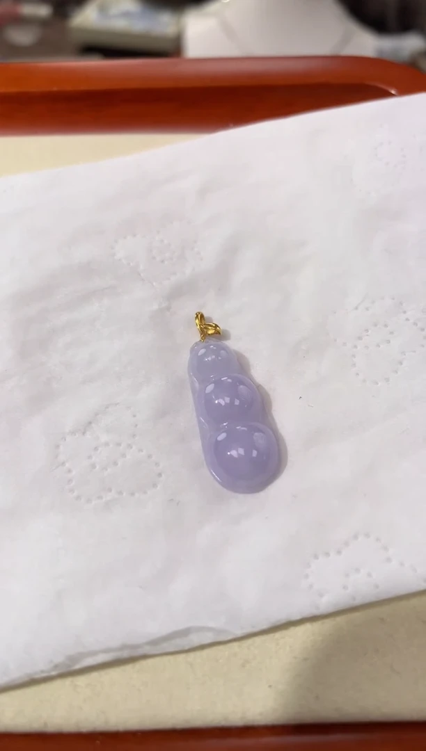 【闪购商品】翡翠颈饰18K金镶嵌天然缅甸a货翡翠