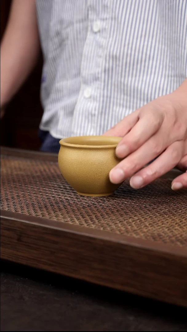 茶壶紫砂黄金段圆融杯