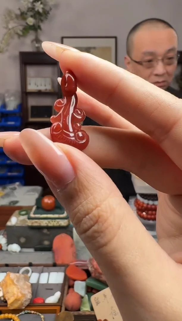 未镶嵌南红玛瑙挂件p405