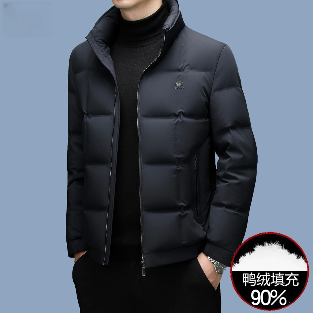 男士冬季羽绒服男短款立领修身2025年新款高端加厚保暖外套男