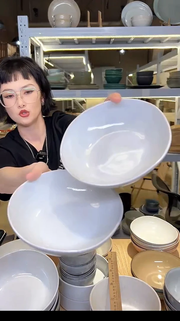 瓷25外贸尾货高温釉下彩陶瓷餐具默认微瑕