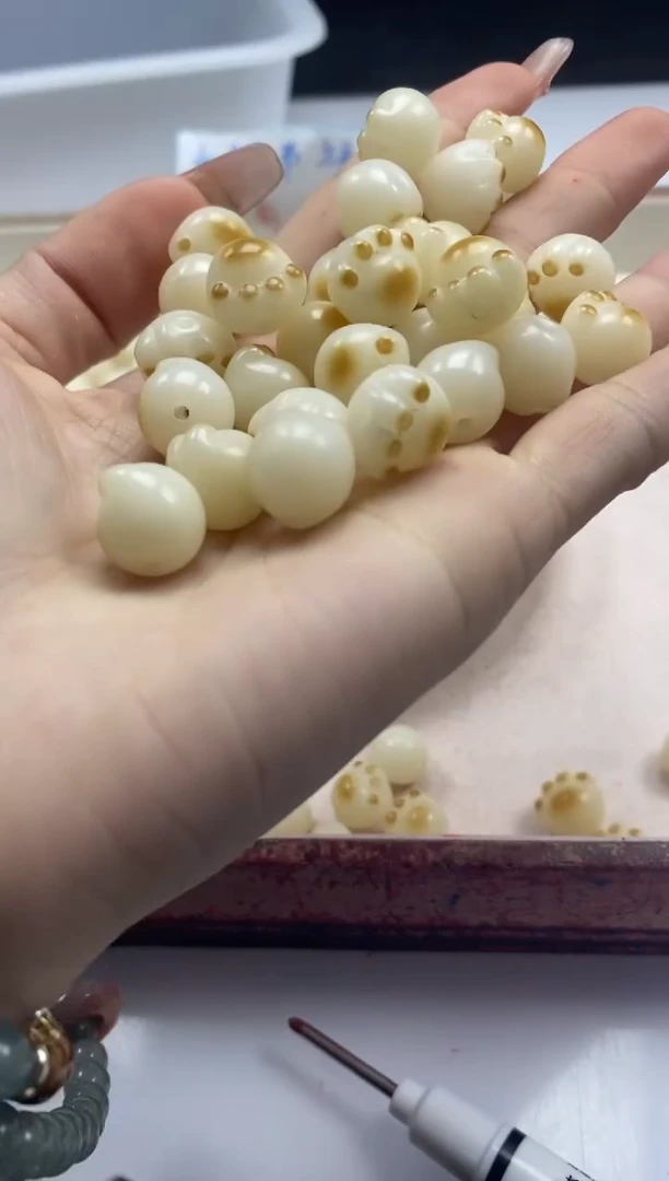 【闪购商品】檀香木散珠w718白*玉菩*提猫爪12mm*20颗