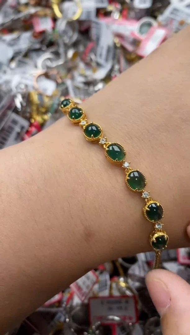 【闪购商品】翡翠戒指银S925镶嵌555555---2