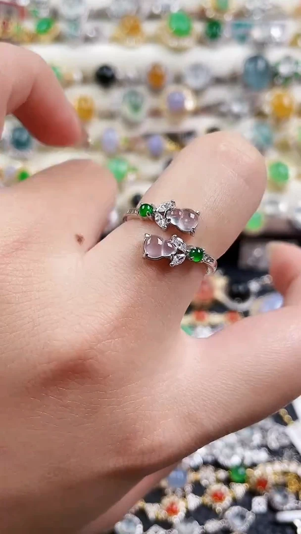 银S925镶嵌戒指翡翠115