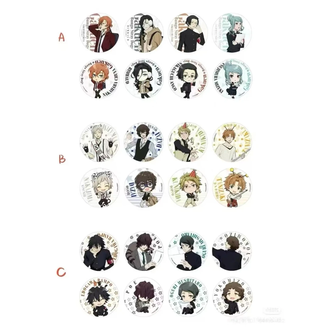 盲盒【文豪野犬】三丽鸥徽章联名/AGF限定A/B/C吧唧【默认代拆】