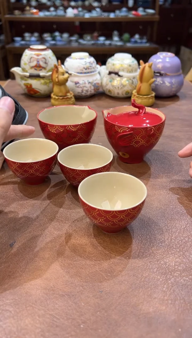 真的很便宜超好看会开片的旅行茶具