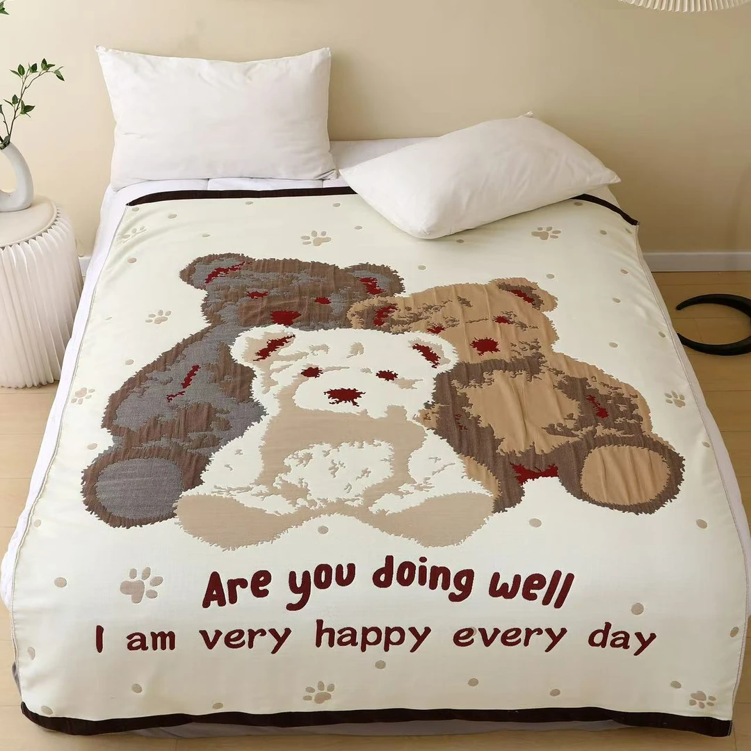 【温暖居家】面包被150x200cm-小熊一家