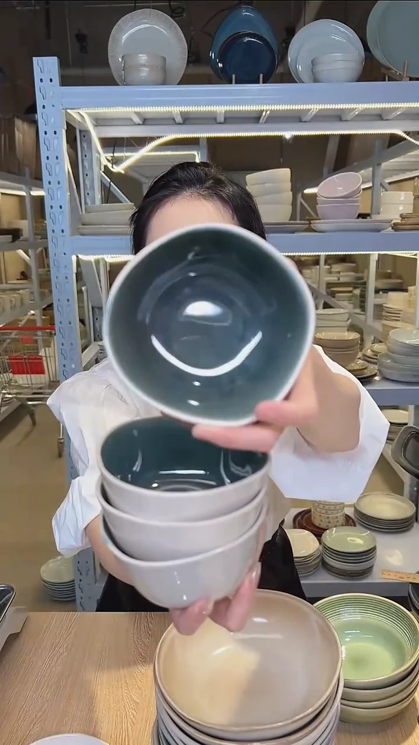 瓷17（碗）外贸尾货高温釉下彩陶瓷餐具默认微瑕