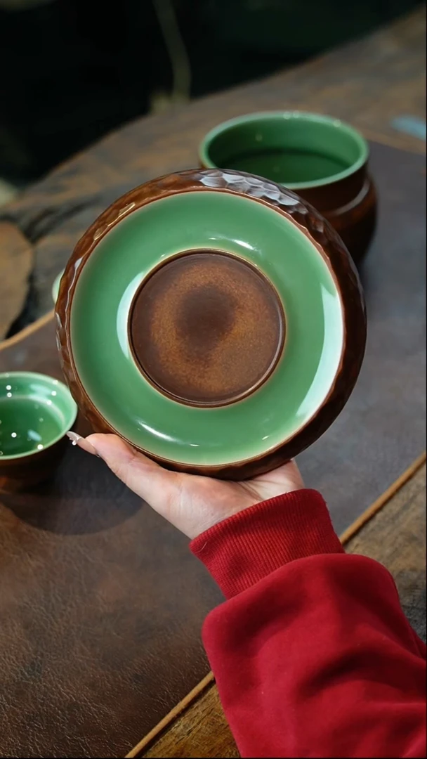 【闪购商品】瓷片王玮 锤纹系列 壶承