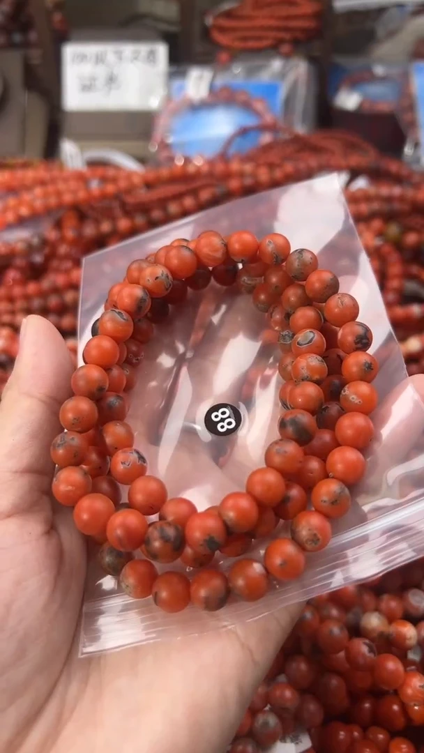 南红玛瑙手串未镶嵌8+