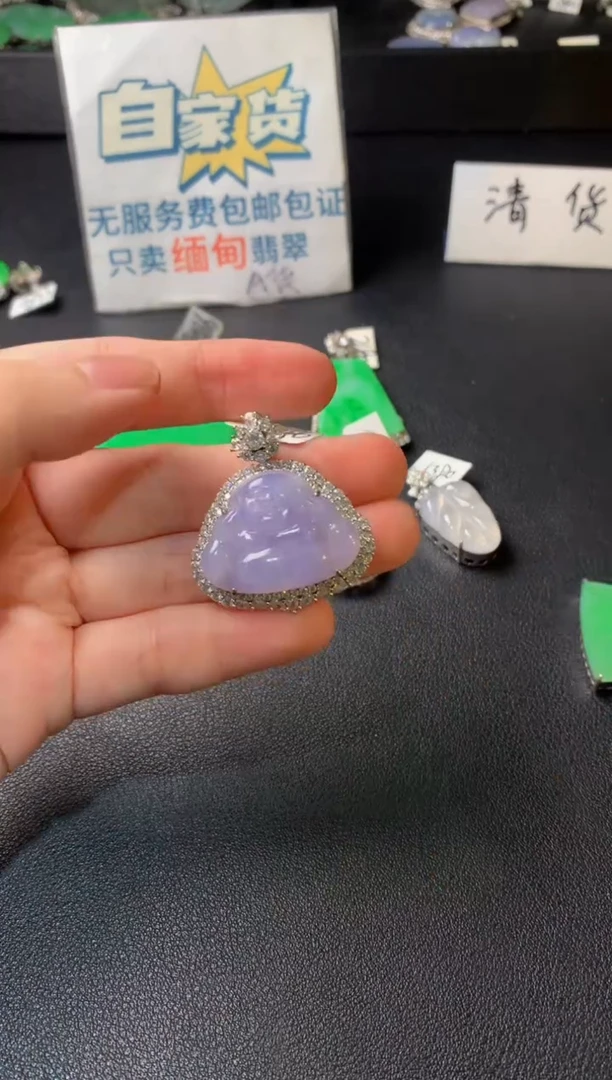 颈饰银S925镶嵌翡翠翡翠