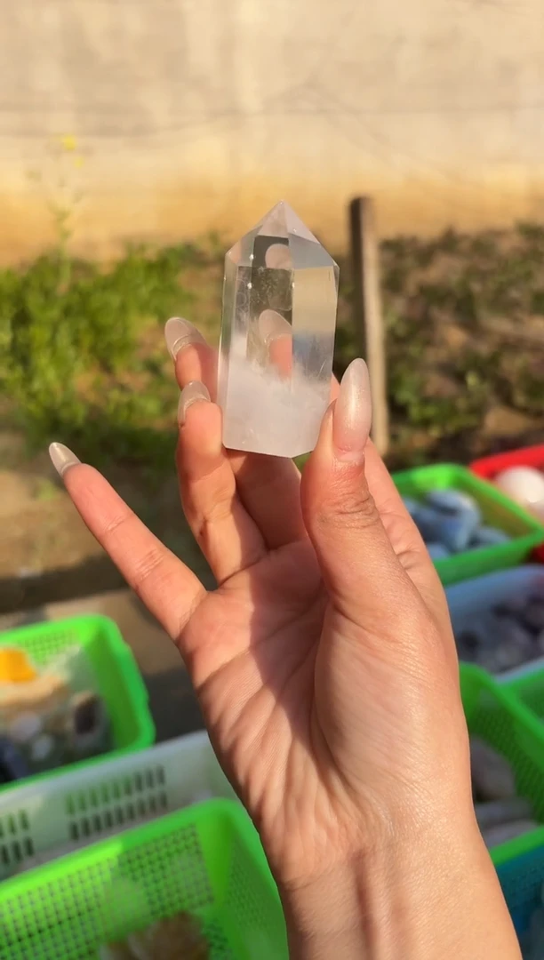 【闪购商品】摆件未镶嵌水晶白水晶柱子 026