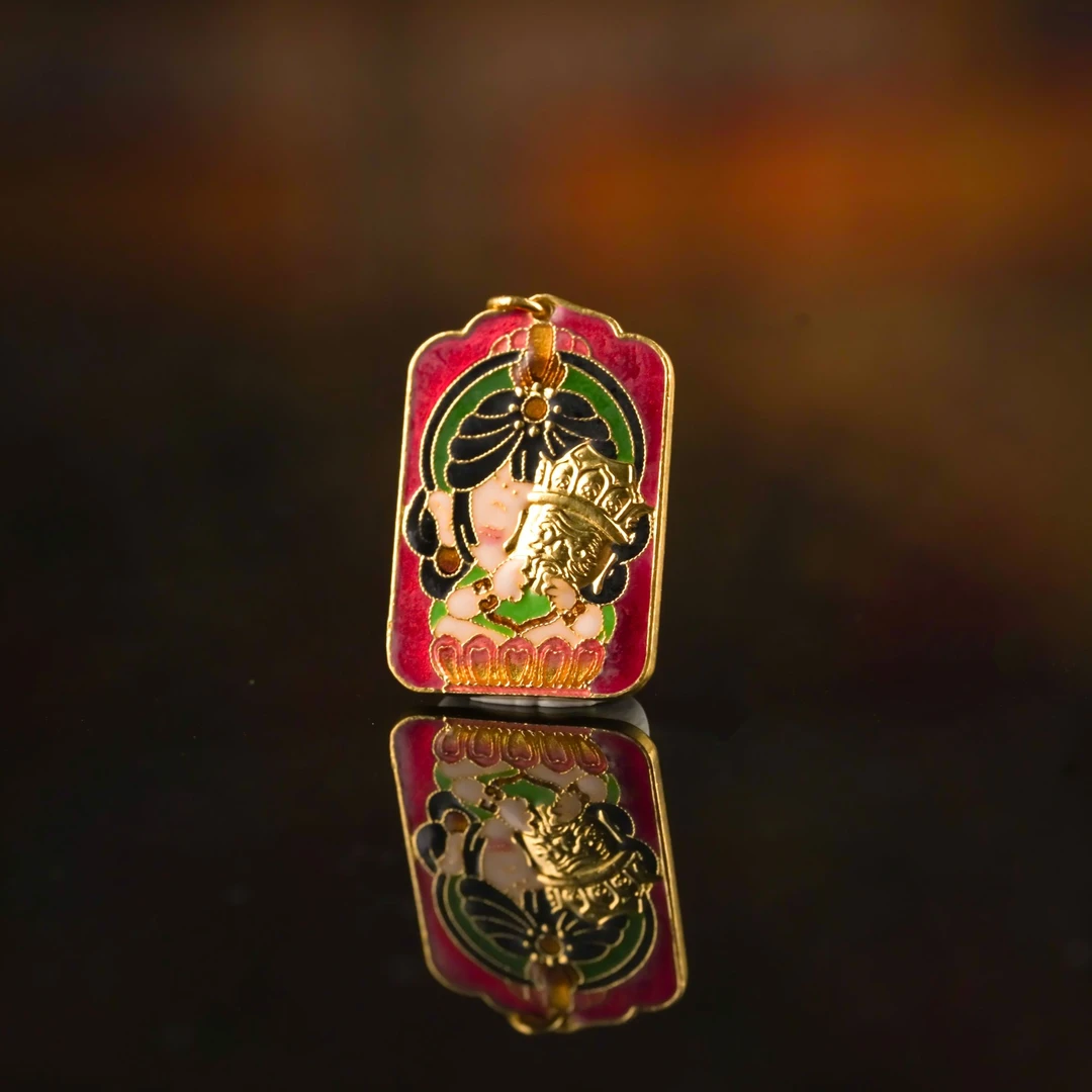 足金【扎基】大吊坠