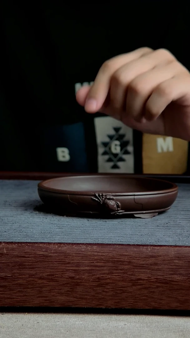 紫砂花盆11.5*9.5*1.3内径紫砂花盆