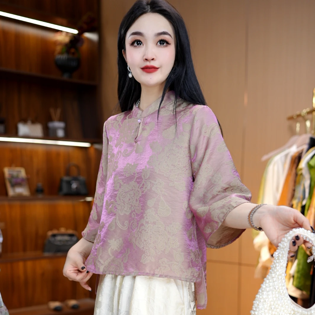 3915-10(金粉世家)新款夏季女式休闲百搭小衬衫
