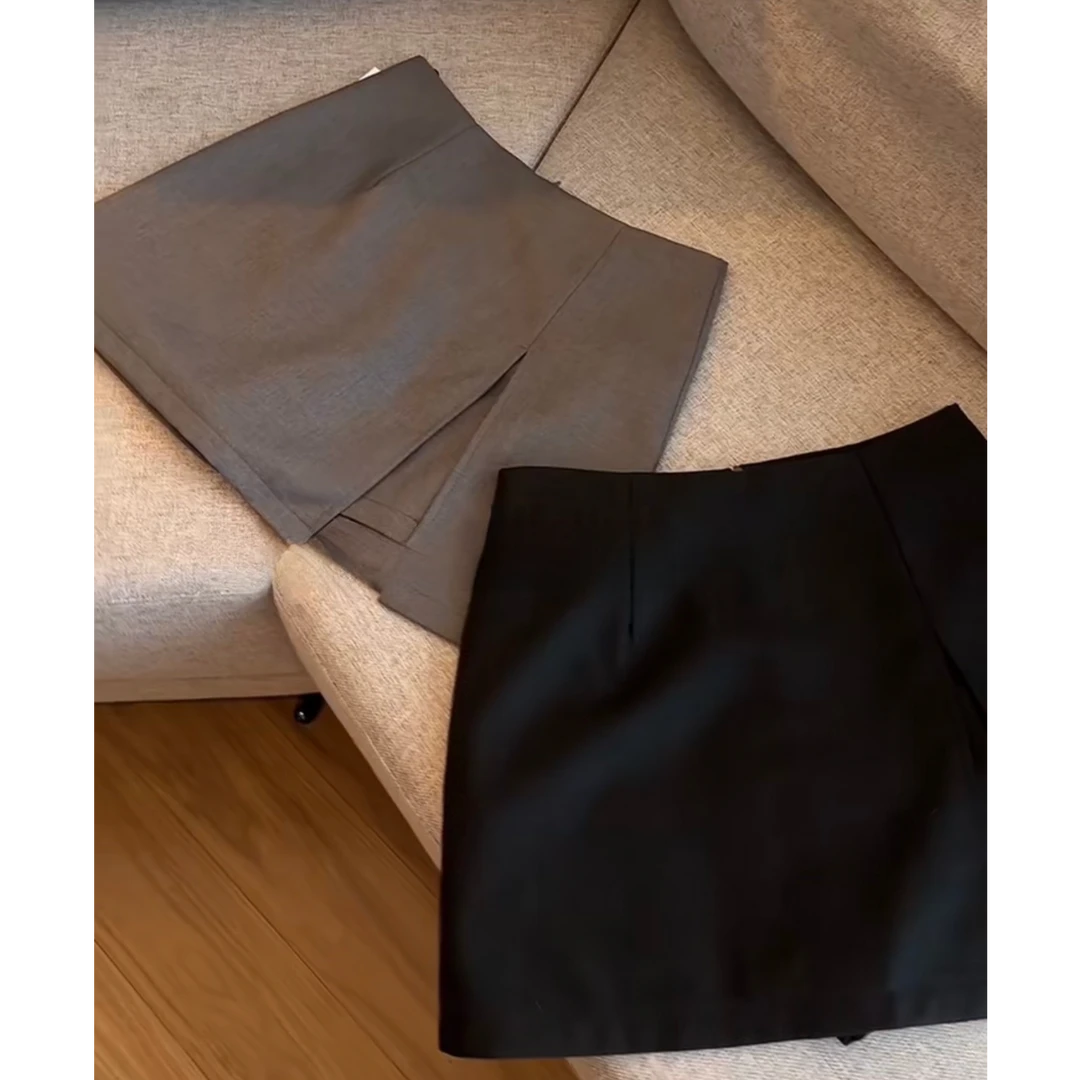 时尚气质百搭不规则西装半身裙春夏季新款洋气高腰显瘦A字短裙