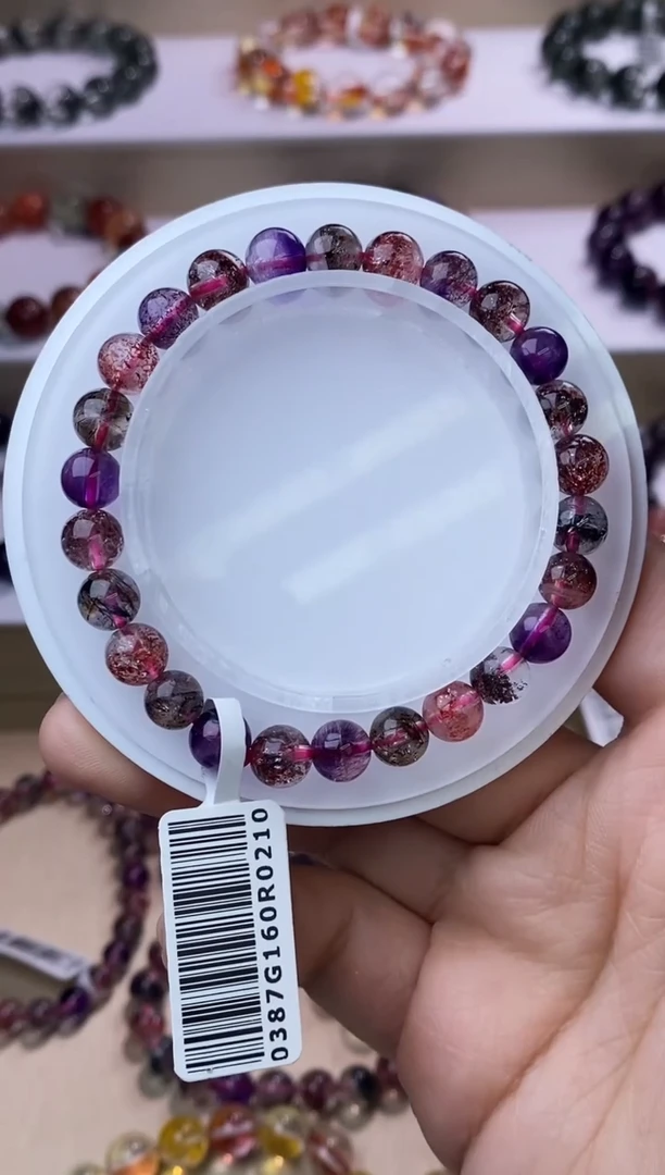 【闪购商品】水晶手链未镶嵌黑加仑超七7m+