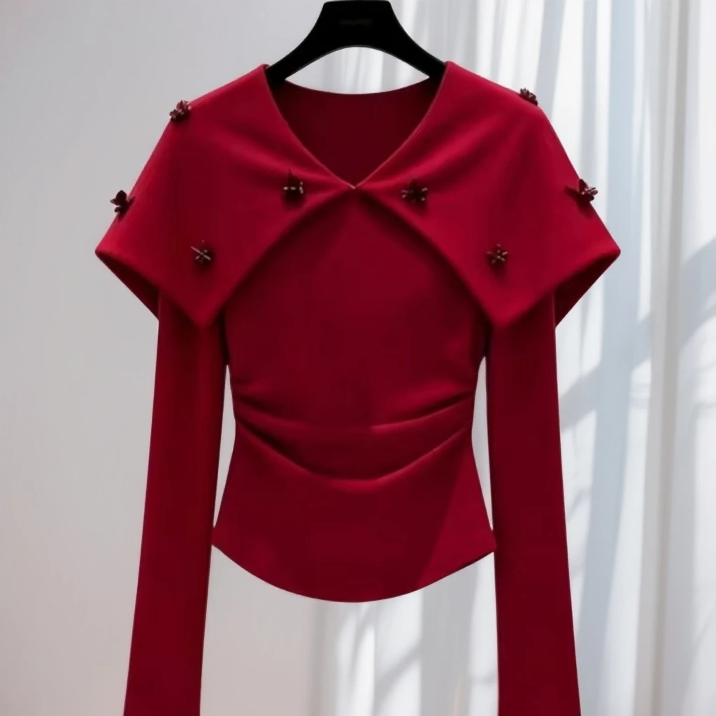 2025冬季新款时尚大翻领披肩假两件上衣1151*