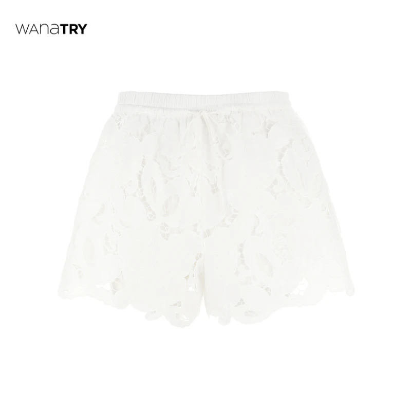 【自播专享】wana try 白色水溶蕾丝短裤（高品质）