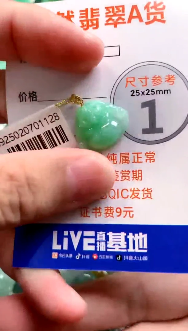 颈饰18K金镶嵌翡翠0097044897