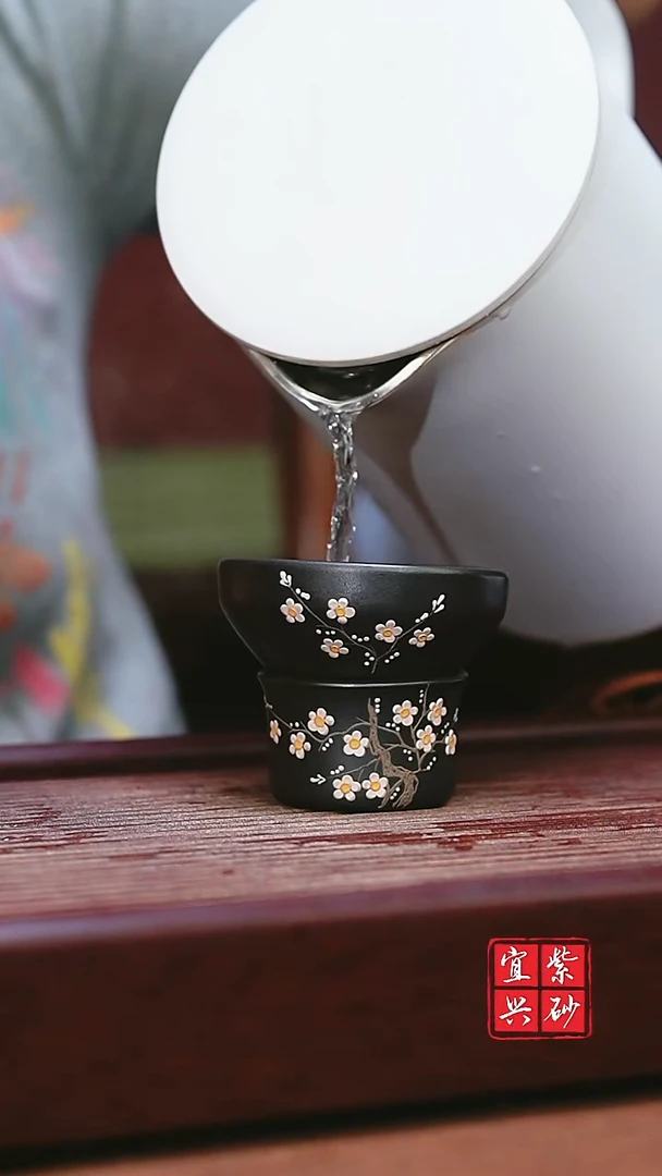 宜兴原矿紫砂  石磺梅花茶漏