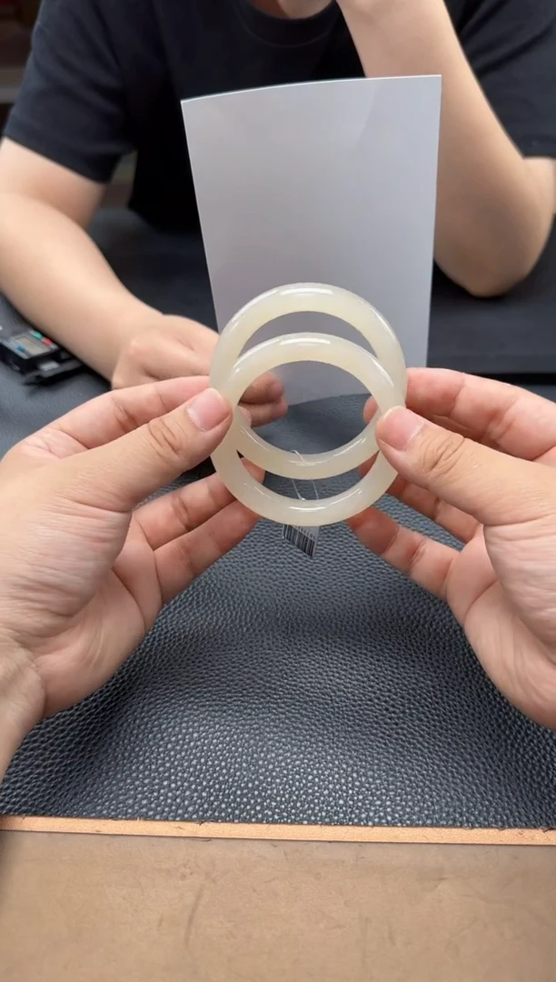 和田玉未镶嵌颈饰藕粉猫手镯55-58 多样性发货拍一发一